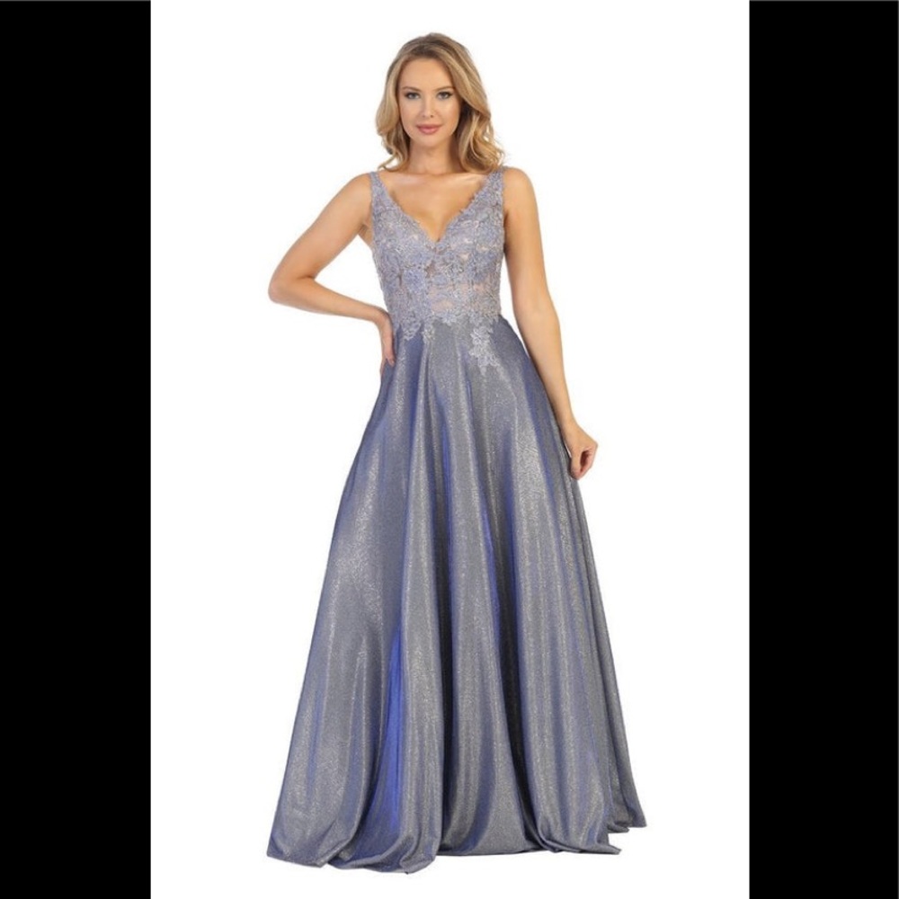 Blue and Gold Gown